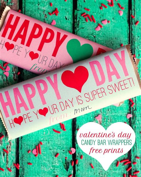 Free Printable Valentine Candy Bar Wrappers